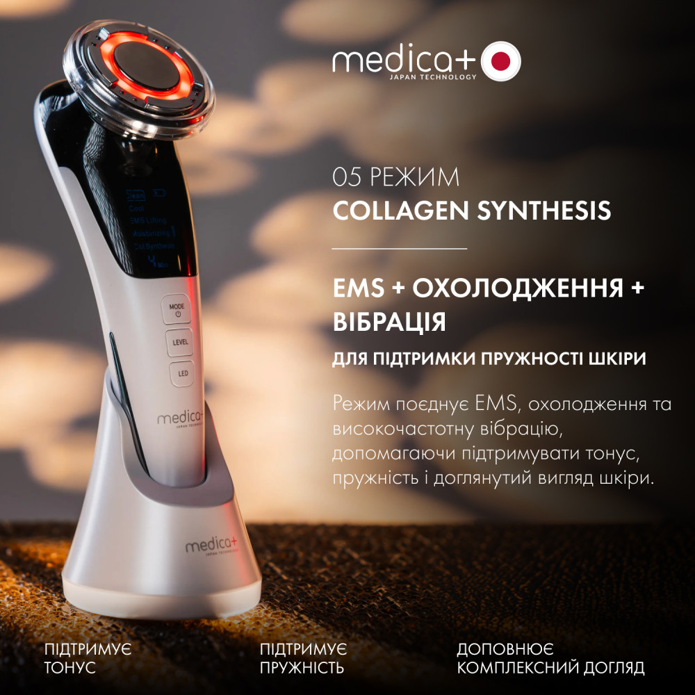 Мікрострумовий RF Lifting Масажер для обличчя Skin Lifting 7.0 White - EMS, LED (Japan)
