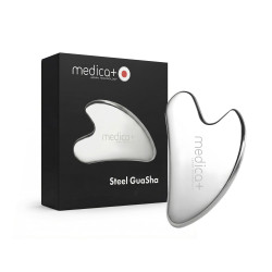 Сталевий скребок гуаша для моделювання овалу обличчя MEDICA+ Steel GuaSha