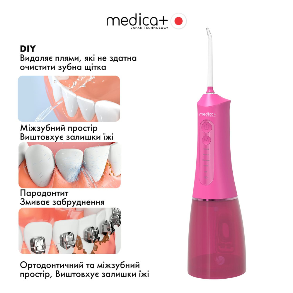 Портативный ирригатор MEDICA+ WaterPuls 8.0 Fuchsia