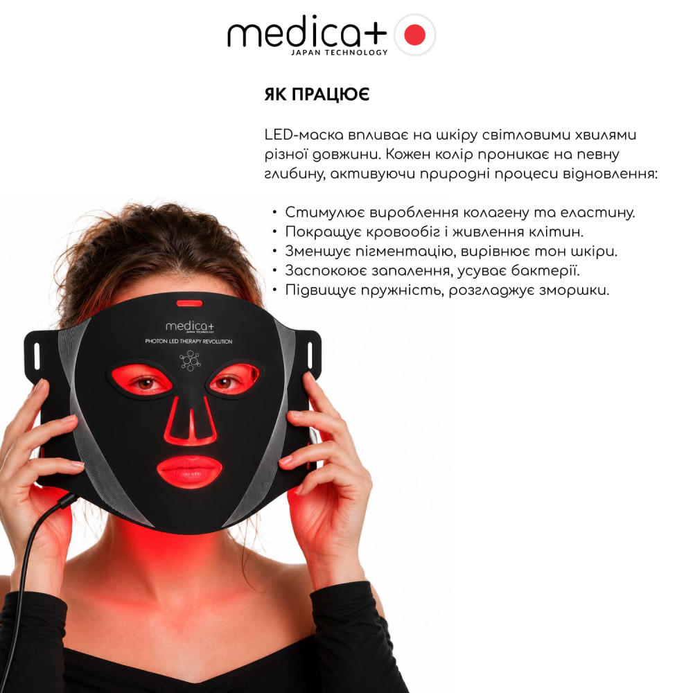 LED маска для светотерапии MEDICA+ LEDMask 2X (Japan)