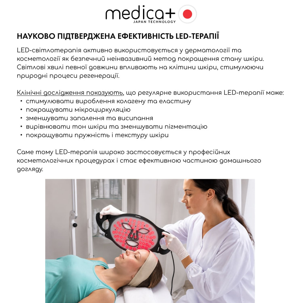 LED маска для светотерапии MEDICA+ LEDMask 2X (Japan)