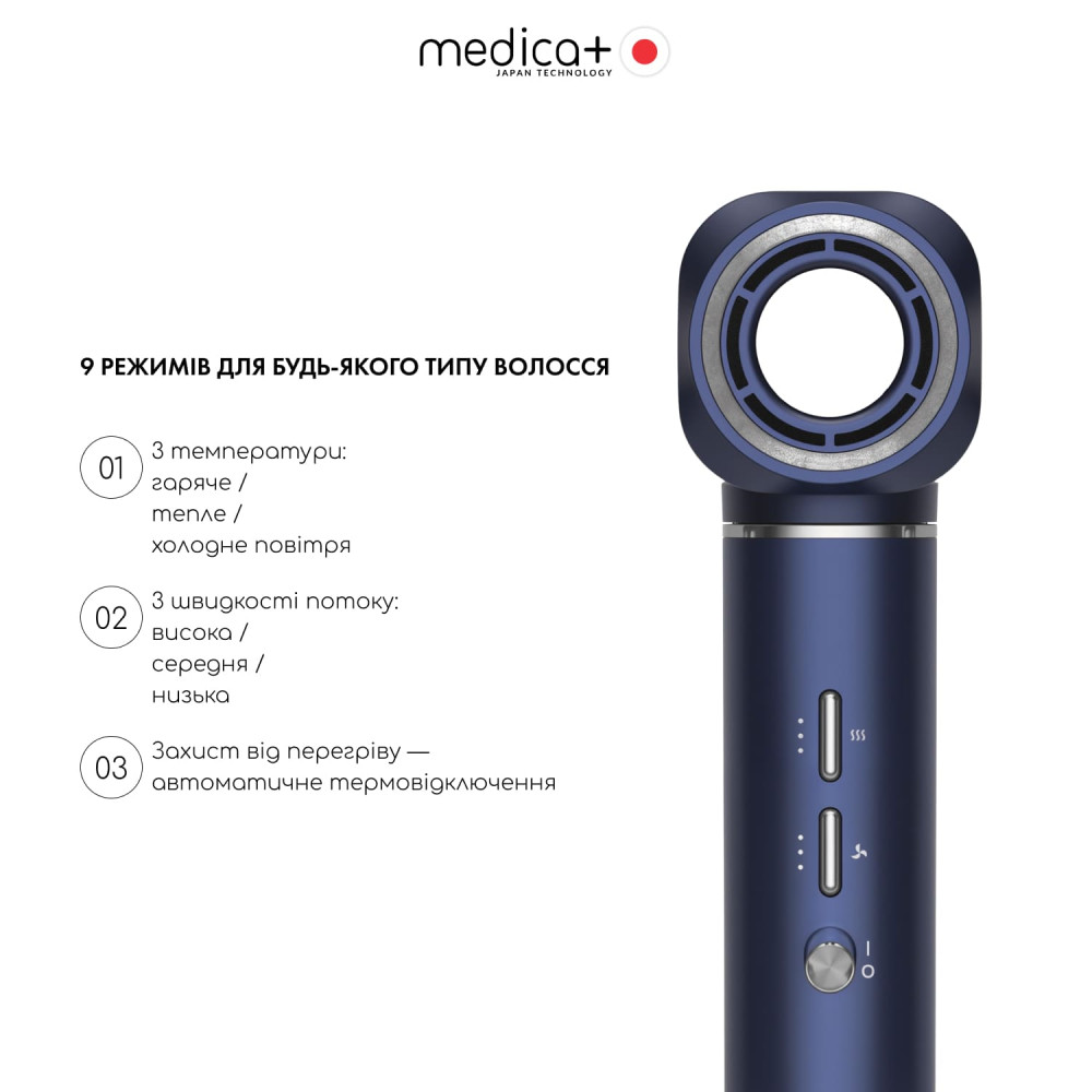 Фен-стайлер для волос MEDICA+ AIR-ZEN 7.0