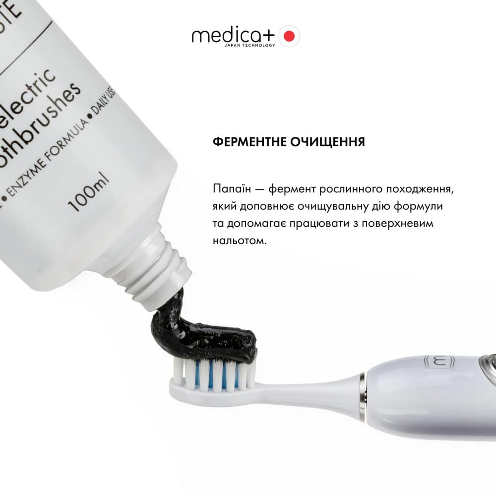 Отбеливающая зубная паста MEDICA+ Sonic-Carbon, 100 мл (для электрических зубных щеток)