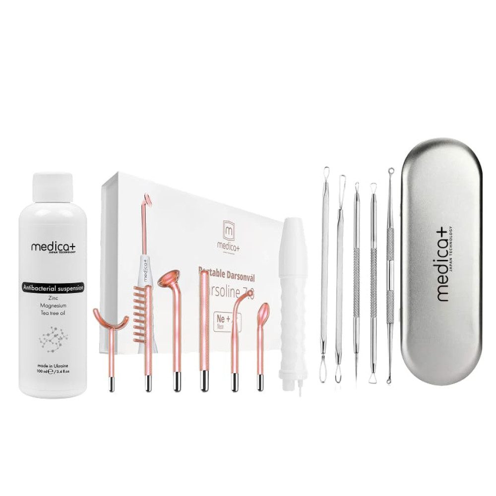 Портативный дарсонваль MEDICA+ DARSOLINE 7.0 + Суспензия Skin-Balancing